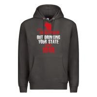 Smoke Wisconsin Out Drinking Your State Since 1848 Premium Hoodie - longCreatives
