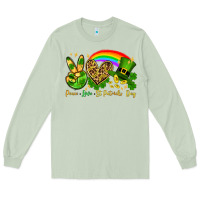 Matcha Peace love St. Patrick's Day Long Sleeve Tee - OliviaCreatesArt