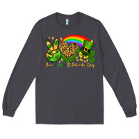 Smoke Peace love St. Patrick's Day Long Sleeve Tee - OliviaCreatesArt