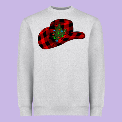 Cowboy Christmas Heavyweight Sweatshirt Designed By Cowhidedigitalart