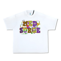 White Mardi Gras Med Surge Urban Heavy Tee - HowdyJamesFarm