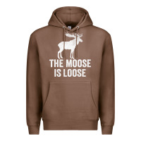 Chestnut The Moose Is Loose Alaska Moose Premium Hoodie - longCreatives