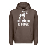 Coffee The Moose Is Loose Alaska Moose Premium Hoodie - longCreatives