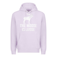 Lilac The Moose Is Loose Alaska Moose Premium Hoodie - longCreatives