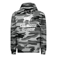Slate Camo The Moose Is Loose Alaska Moose Premium Hoodie - longCreatives