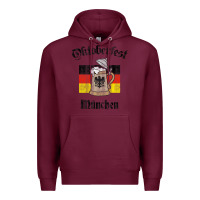 Burgundy Oktoberfest München German Flag Beer Stein Premium Hoodie - longCreatives