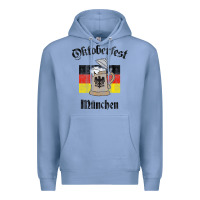 Colony Blue Oktoberfest München German Flag Beer Stein Premium Hoodie - longCreatives