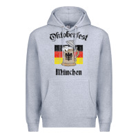 Heather Grey Oktoberfest München German Flag Beer Stein Premium Hoodie - longCreatives