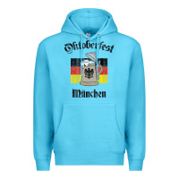 Ocean Blue Oktoberfest München German Flag Beer Stein Premium Hoodie - longCreatives