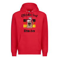 Red Oktoberfest München German Flag Beer Stein Premium Hoodie - longCreatives