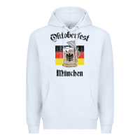 White Oktoberfest München German Flag Beer Stein Premium Hoodie - longCreatives
