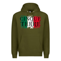 Army Green cinque terre italy travel distressed t shirt Premium Hoodie - longCreatives