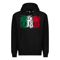 Black cinque terre italy travel distressed t shirt Premium Hoodie - longCreatives