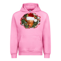 Fuchsia Pink christmas heifer Urban Hoodie - AdoDesignShop