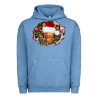 Pigment Pebble Blue christmas heifer Urban Hoodie - AdoDesignShop