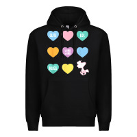 Black peanuts valentine candy heart Premium Hoodie - longCreatives