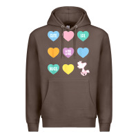 Coffee peanuts valentine candy heart Premium Hoodie - longCreatives