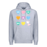 Heather Grey peanuts valentine candy heart Premium Hoodie - longCreatives