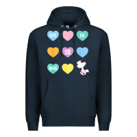 Navy peanuts valentine candy heart Premium Hoodie - longCreatives
