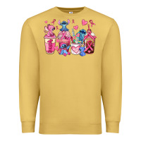 Antique Gold breast cancer stitch coffee cups Premium Sweatshirt - AdoDesignShop