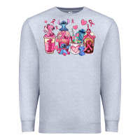 Heather Grey breast cancer stitch coffee cups Premium Sweatshirt - AdoDesignShop