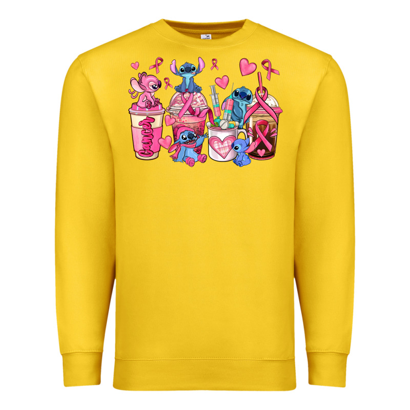 Breast Cancer Stitch Coffee Cups Premium Sweatshirt by AdoDesignShop | Teevron