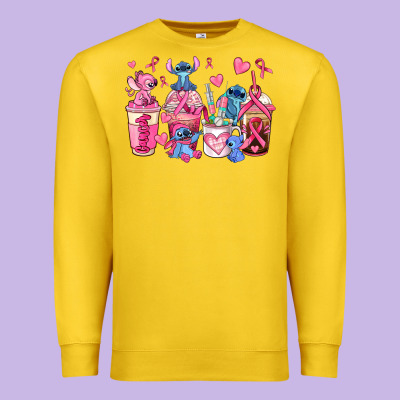 Breast Cancer Stitch Coffee Cups Premium Sweatshirt Designed By Adodesignshop