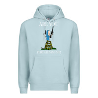 Blue Mist Are You Threatening Me Funny Cartoon Halloween Premium Hoodie - longCreatives