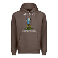 Coffee Are You Threatening Me Funny Cartoon Halloween Premium Hoodie - longCreatives