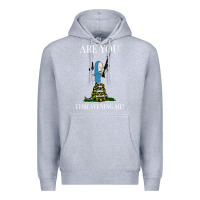 Heather Grey Are You Threatening Me Funny Cartoon Halloween Premium Hoodie - longCreatives