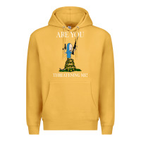 Mustard Are You Threatening Me Funny Cartoon Halloween Premium Hoodie - longCreatives