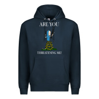 Navy Are You Threatening Me Funny Cartoon Halloween Premium Hoodie - longCreatives