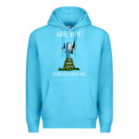 Ocean Blue Are You Threatening Me Funny Cartoon Halloween Premium Hoodie - longCreatives