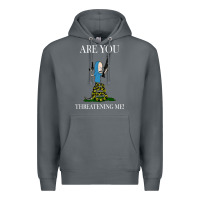 Rock Are You Threatening Me Funny Cartoon Halloween Premium Hoodie - longCreatives