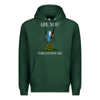 Sports Green Are You Threatening Me Funny Cartoon Halloween Premium Hoodie - longCreatives