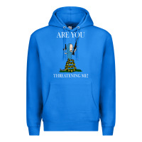 True Royal Are You Threatening Me Funny Cartoon Halloween Premium Hoodie - longCreatives