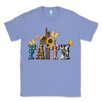 Colony Blue Faith USA sunflower 4th of july Classic Tee - HowdyJamesFarm