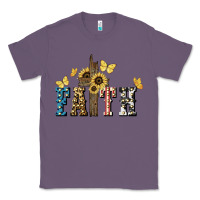 Lavender Faith USA sunflower 4th of july Classic Tee - HowdyJamesFarm