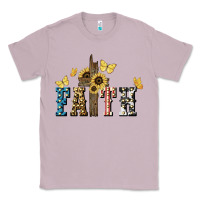 Lilac Faith USA sunflower 4th of july Classic Tee - HowdyJamesFarm