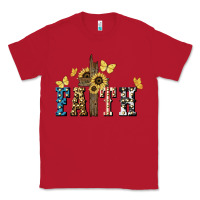 Red Faith USA sunflower 4th of july Classic Tee - HowdyJamesFarm