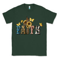 Sports Green Faith USA sunflower 4th of july Classic Tee - HowdyJamesFarm