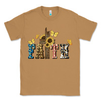 Toasted Coconut Faith USA sunflower 4th of july Classic Tee - HowdyJamesFarm