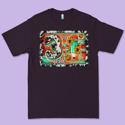 Western Back To School 3rd Grade Premium Tee Designed By Jasminsmagicworld
