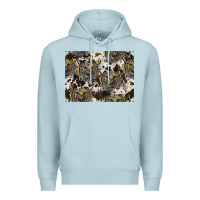 Blue Mist Longhorn Pattern Premium Hoodie - CowhideDigitalArt