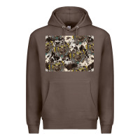 Coffee Longhorn Pattern Premium Hoodie - CowhideDigitalArt
