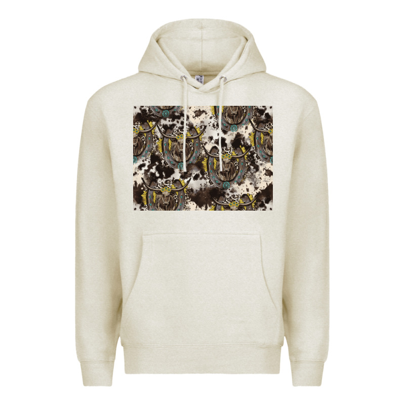Longhorn Pattern Premium Hoodie by CowhideDigitalArt | Teevron