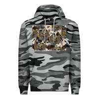Slate Camo Longhorn Pattern Premium Hoodie - CowhideDigitalArt