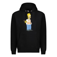 Black The Simpsons Homer Number 1 Dad Father's Day V2 Premium Hoodie - longCreatives