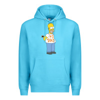 Ocean Blue The Simpsons Homer Number 1 Dad Father's Day V2 Premium Hoodie - longCreatives