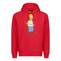 Red The Simpsons Homer Number 1 Dad Father's Day V2 Premium Hoodie - longCreatives